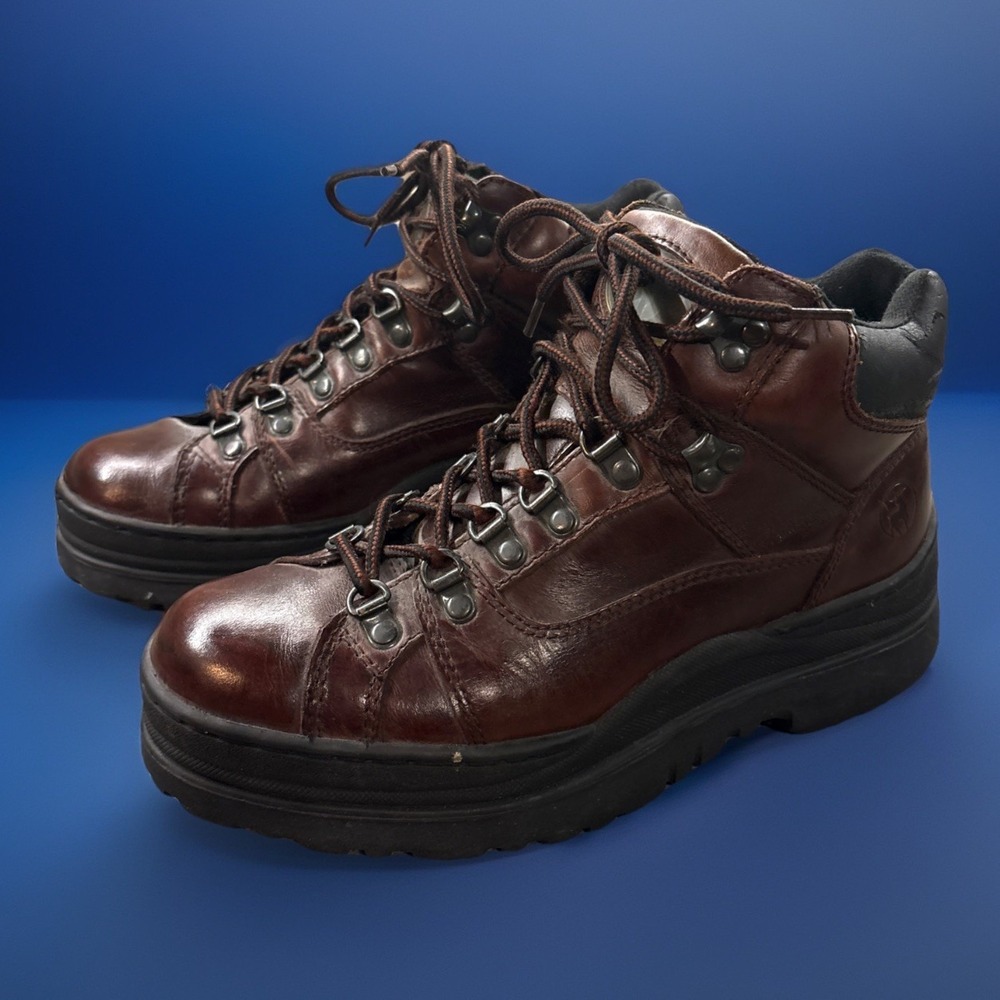 ELKWOOD SPORT BOOTS 9D WORK # 79901 BROWN LEATHER UPPER Excellent Cond.